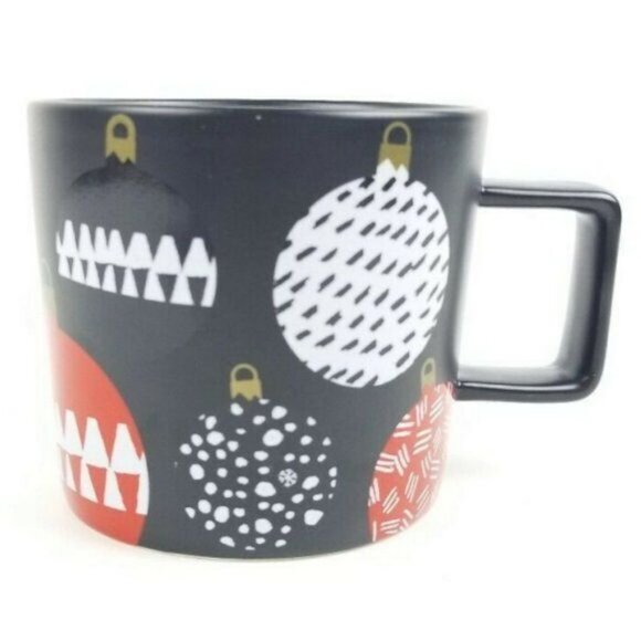 2016 Starbucks Black Christmas Holiday Tree Ornament Mug Cup Coffee Tea - Picture 2 of 4